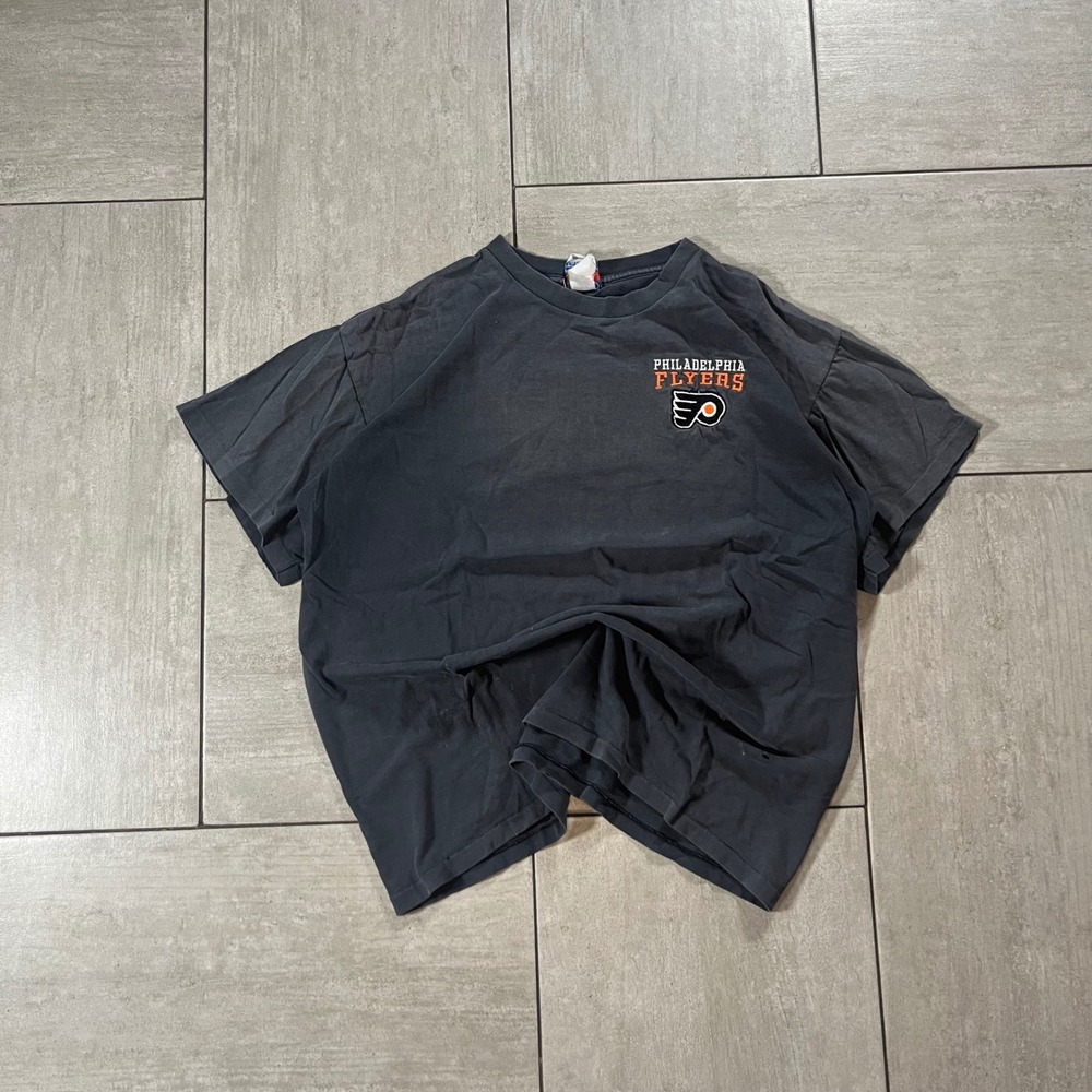 Midwest Embroidery Philadelphia Flyers NHL T-Shirt Faded Black Mens L